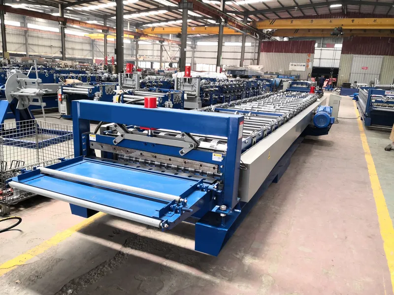 Floor decking machine